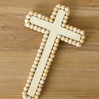 Beaded Wood Cross