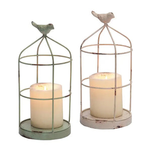 Mini Birdcage Candle Holders, 2 Colors