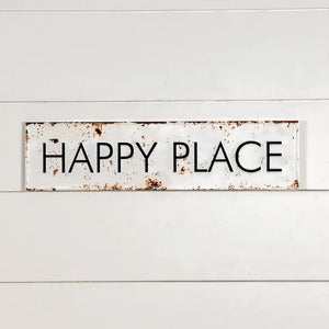 Distressed Happy Place Wall Sign