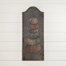 Load image into Gallery viewer, Metal Distressed Pumpkin Patch Sign