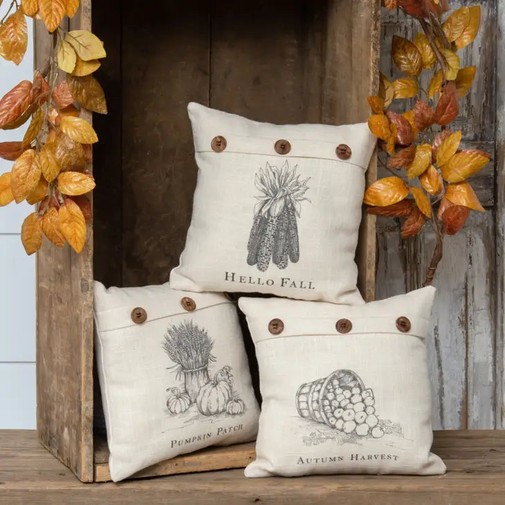 Mini Fall Pillows, 3 Styles
