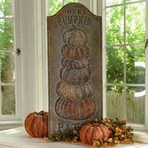 Metal Distressed Pumpkin Patch Sign