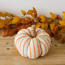 Load image into Gallery viewer, Orange Striped Knit Pumpkin, 2 Sizes
