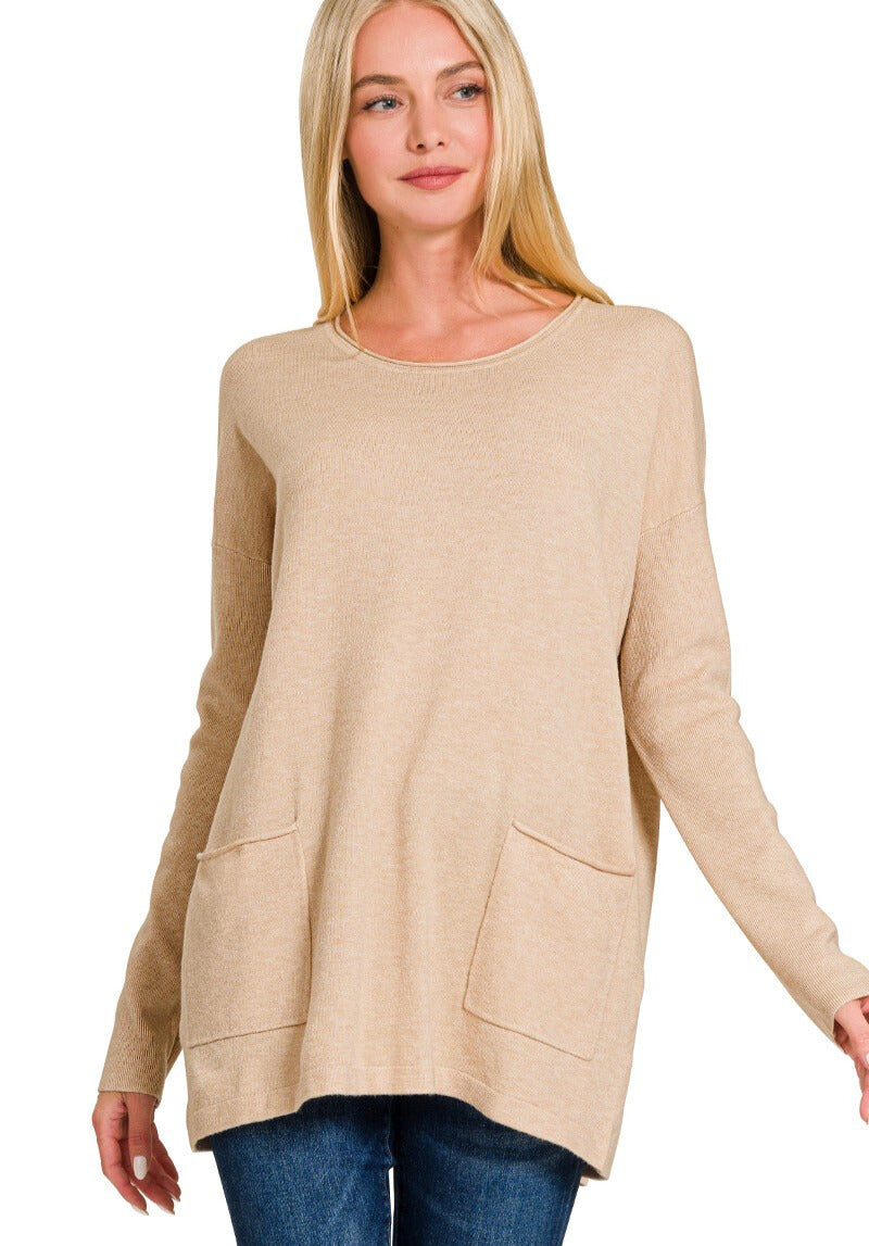 Viscose Front Pockets Sweater (3 Colors)