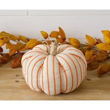 Load image into Gallery viewer, Orange Striped Knit Pumpkin, 2 Sizes