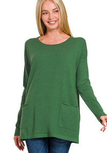 Viscose Front Pockets Sweater (3 Colors)