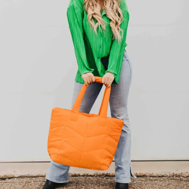 Naomi Nylon Tote Bag, Orange