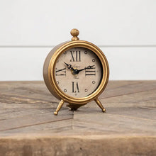 Load image into Gallery viewer, Bronze Roman Numeral Tabletop Clock