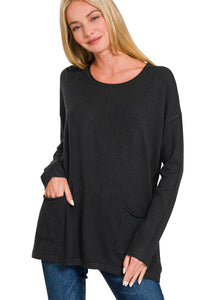 Viscose Front Pockets Sweater (3 Colors)