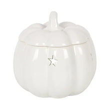 Load image into Gallery viewer, White Fall Pumpkin Halloween Oil Burner and Wax Warmer