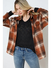 Load image into Gallery viewer, Rust Plaid Button Down Shirt