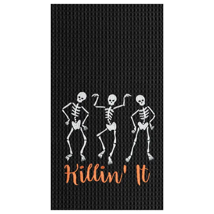 Halloween Killin' It Skeleton Kitchen Towel