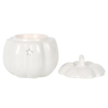 Load image into Gallery viewer, White Fall Pumpkin Halloween Oil Burner and Wax Warmer