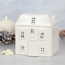 Load image into Gallery viewer, White Ceramic House Oil Burner and Wax Warmer