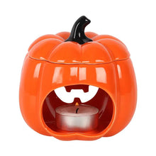 Load image into Gallery viewer, Orange Halloween Jack-O-Lantern Oil Burner and Wax Warmer