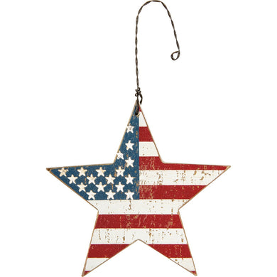 Flag Star Hanging Ornament