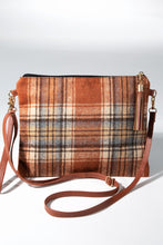 Load image into Gallery viewer, Brown Plaid Crossbody Bag