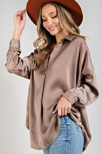 Satin Tunic Blouse, Coco