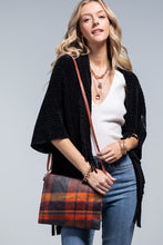 Load image into Gallery viewer, Rust Plaid Crossbody Bag