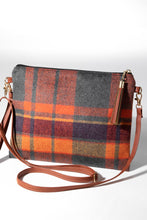 Load image into Gallery viewer, Rust Plaid Crossbody Bag