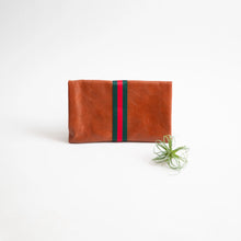 Load image into Gallery viewer, Green &amp; Red Stripe Foldover Clutch