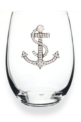 Anchor Jeweled Stemless Wine Glass