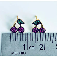 Load image into Gallery viewer, Cherry Stud Earrings