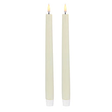 Load image into Gallery viewer, Uyuni 11 inch Ivory Taper LED Candles, Set of 2 - Remote Ready
