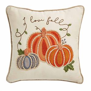 Embroidered Pumpkin Pillow