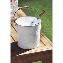 Load image into Gallery viewer, White Tin Chill Ice Bucket