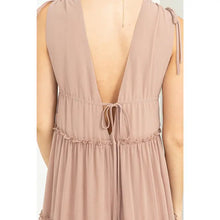 Load image into Gallery viewer, Tie Strap Tiered Maxi-Mocha