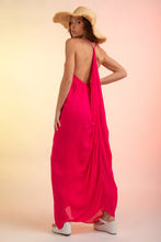 Load image into Gallery viewer, Back Drape Maxi-Hot Pink