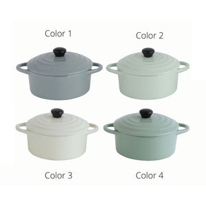 Stoneware Mini Baker with Lid, 4 Colors