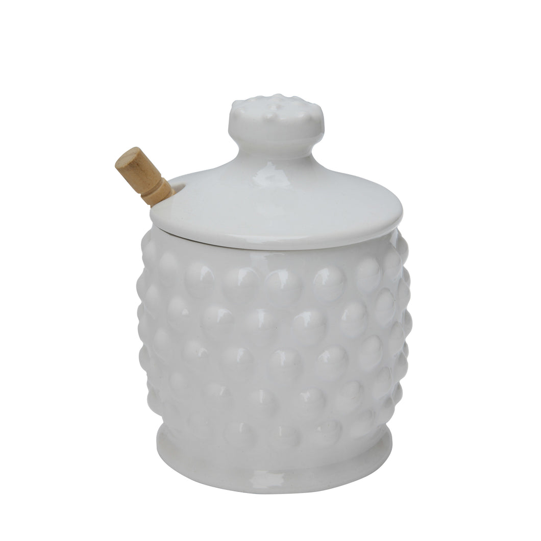 Hobnail Honey Jar Set