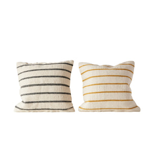 Woven Striped Pillow, 2 Colors