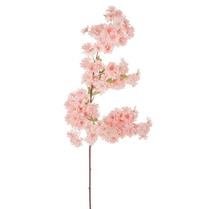 40" Pink Cherry Blossom Spray