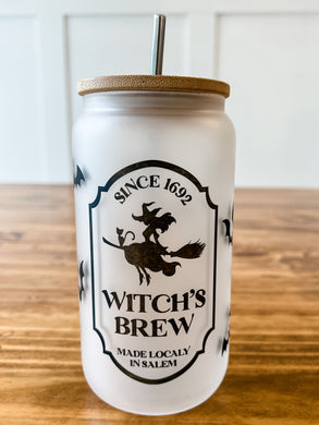 Witches Brew Frosted Can Glass