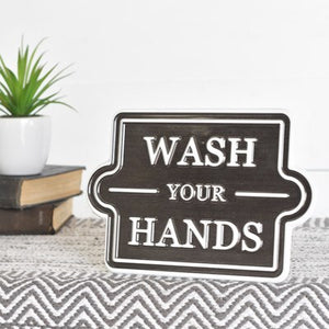 Wash Your Hands Tin Wall Sign