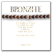 Load image into Gallery viewer, Symbolic Stones Bracelet, Bronzite &amp; Sparkle