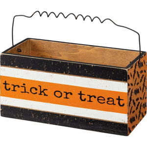 "Trick or Treat" Wooden Bin