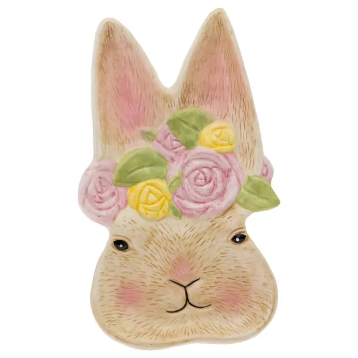 Bunny Flower Crown Bunny Easter Ceramic Plate