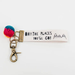 Oh The Places You'll Go Canvas Keychain