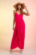 Load image into Gallery viewer, Back Drape Maxi-Hot Pink