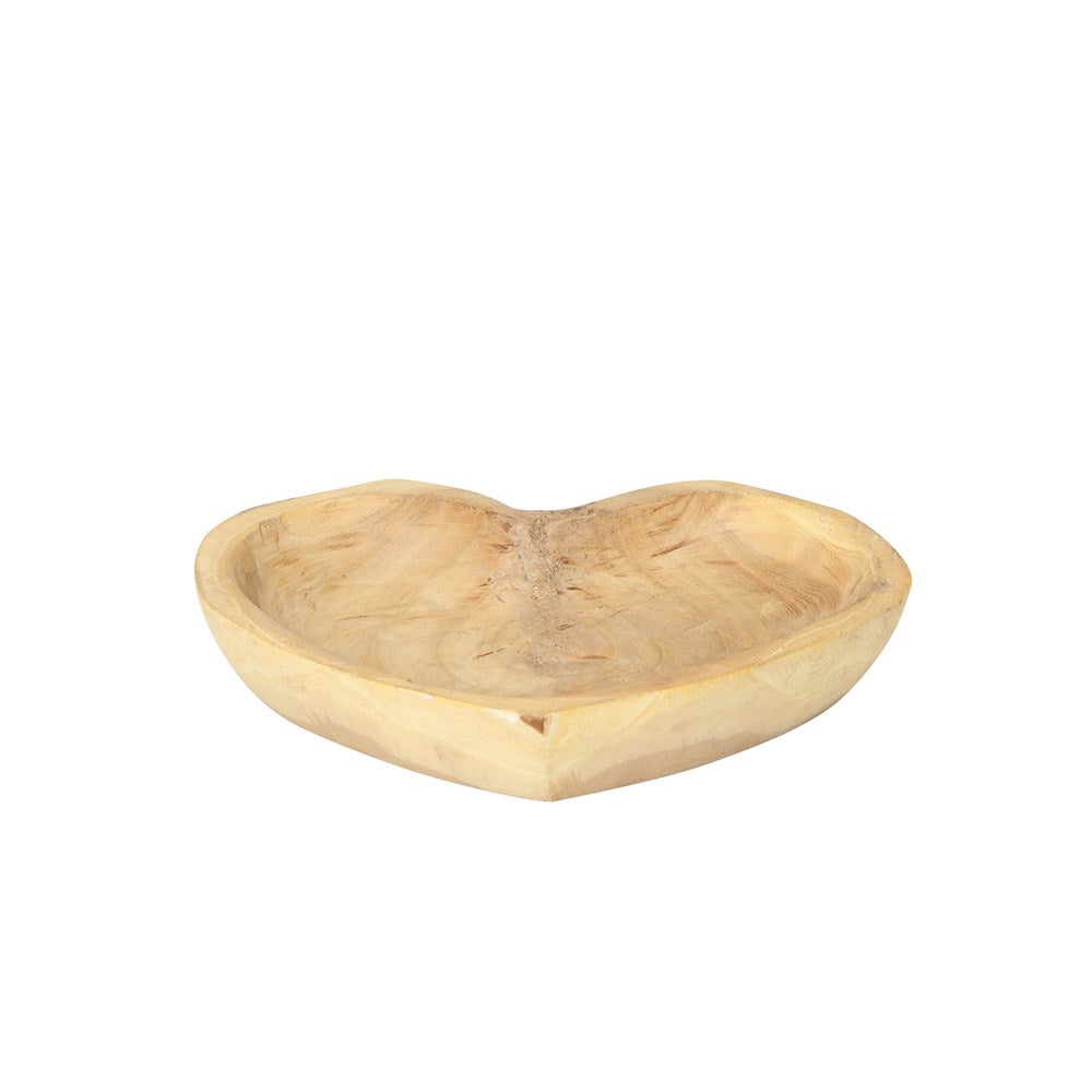 Decorative Paulownia Wood Heart Bowl