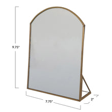 Load image into Gallery viewer, Metal Framed Tabletop Standing Mirror