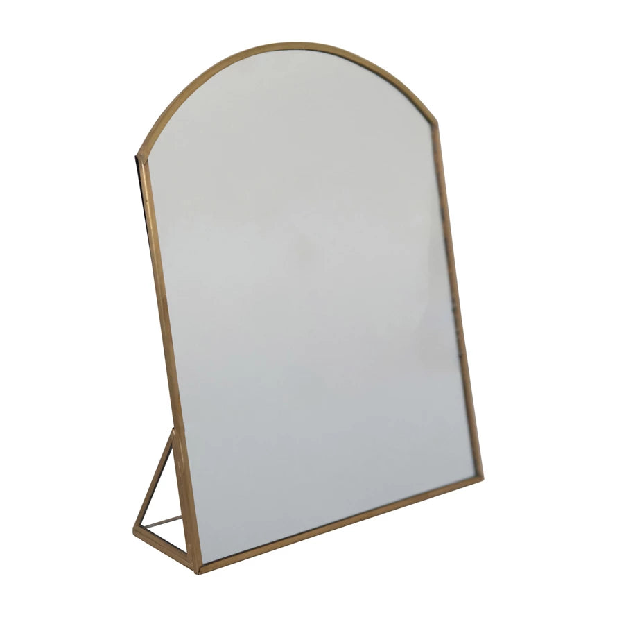 Metal Framed Tabletop Standing Mirror