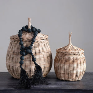Black Wood Bead Garland