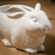 Load image into Gallery viewer, Glazed White Bunny Planter