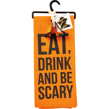 Load image into Gallery viewer, Dish Towel with Cookie Cutter Set-&quot;Eat Drink And Be Scary&quot;