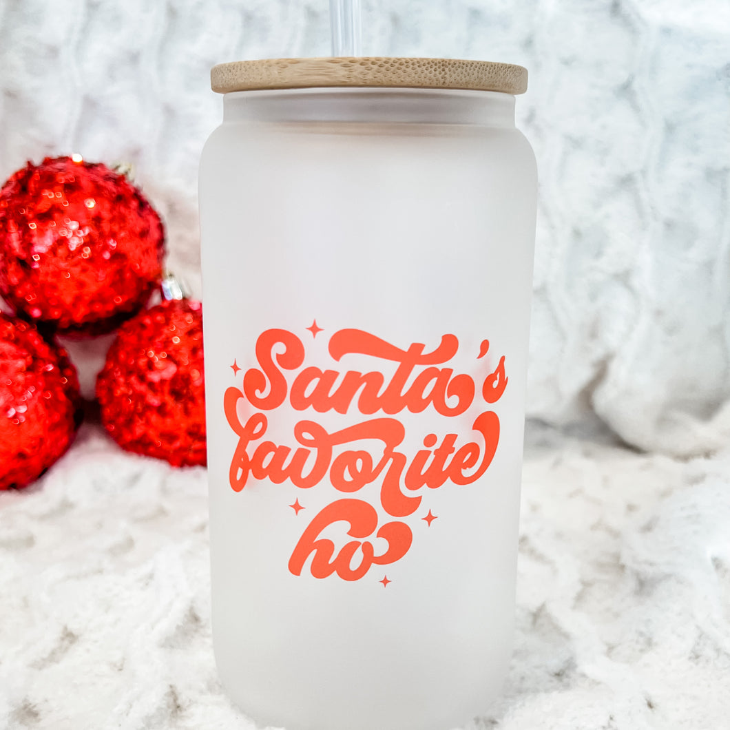 Santa’s Favorite Ho Can Glass